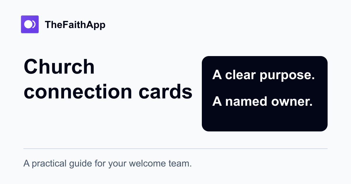 Church Connection Card: Questions and Follow-Up Template
